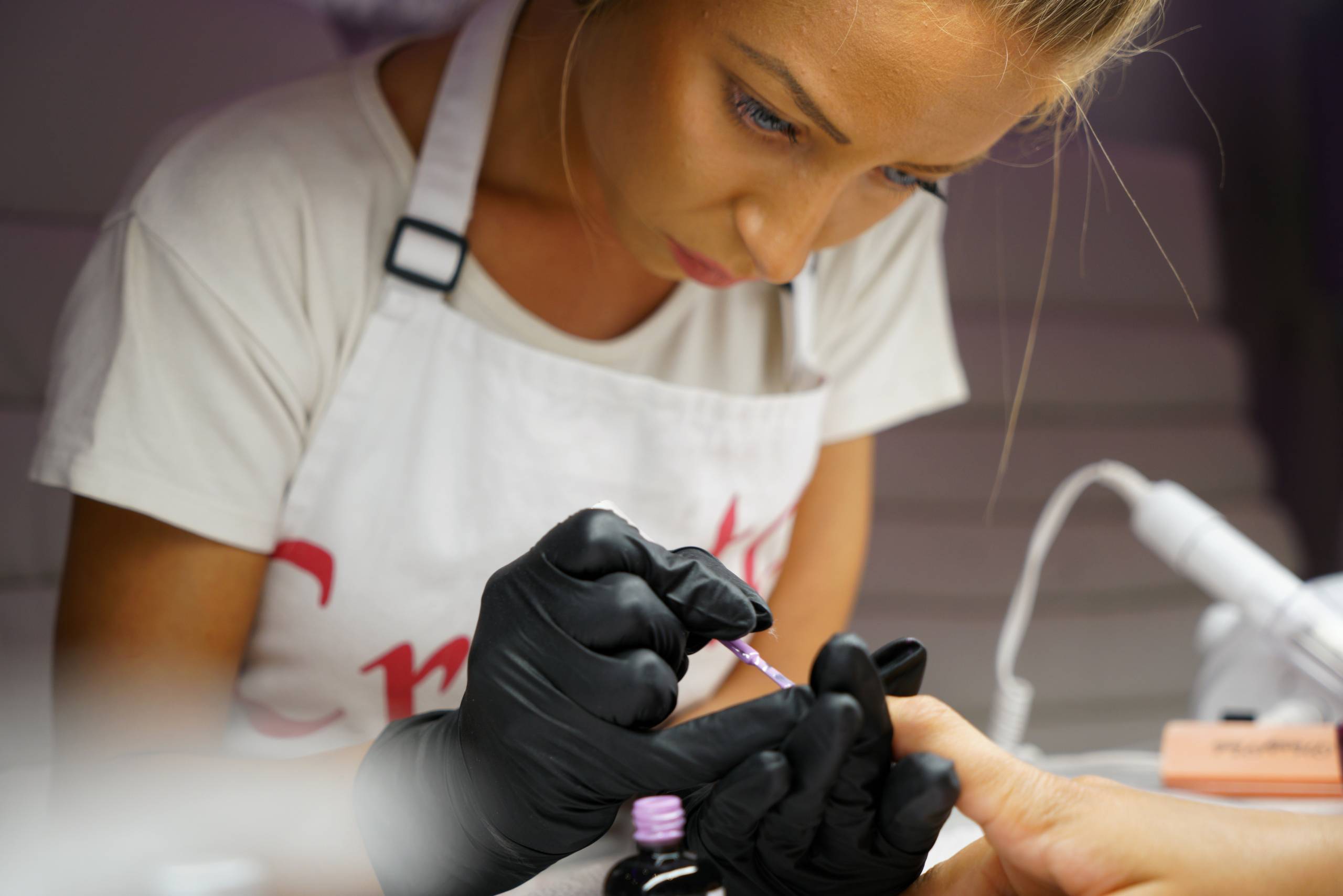 nail technician courses nail courses near me image on product page of a student