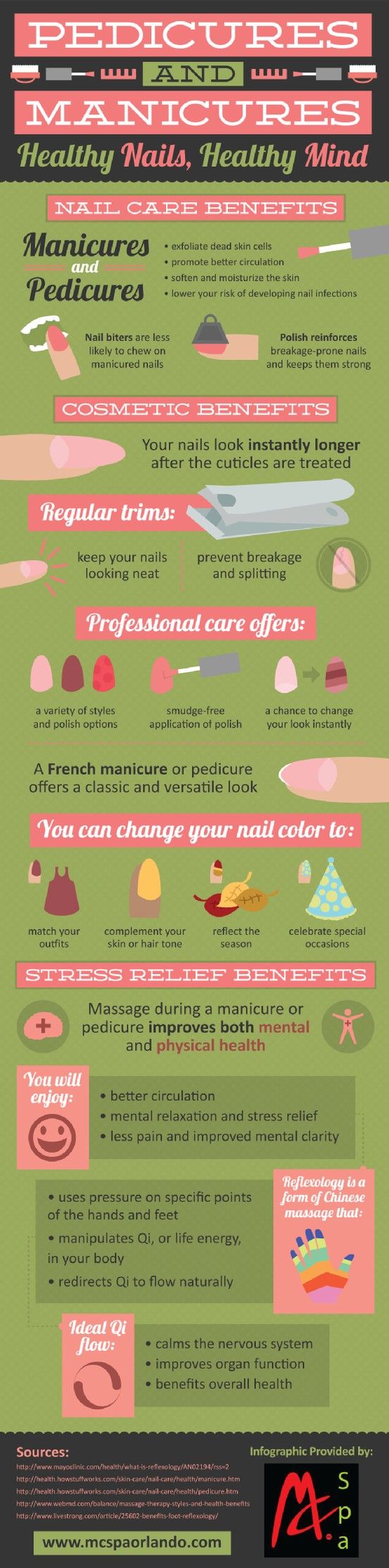 Infographic on nail polish on how to choose a nail technician blog page