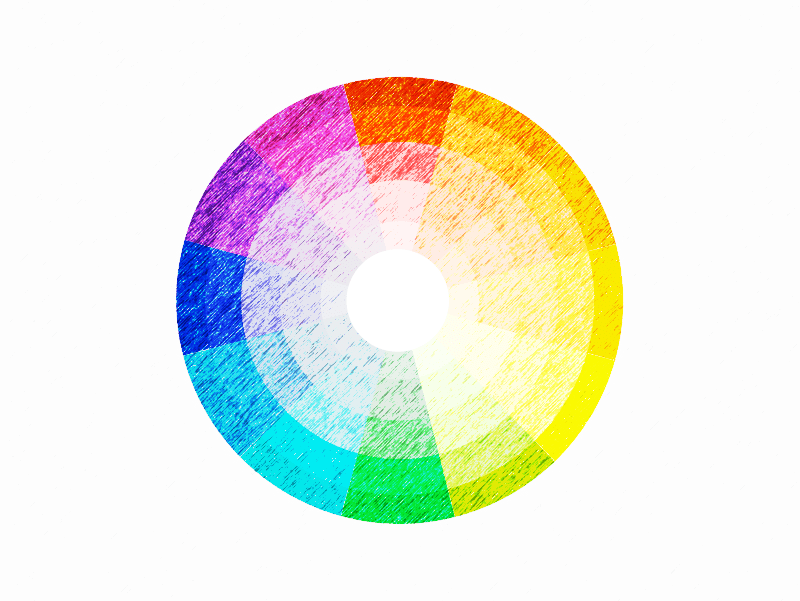 The coloring wheel a for nail art