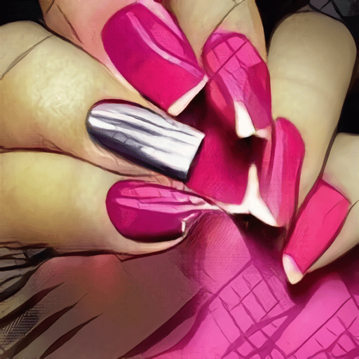 Nail design pink nail art image 1