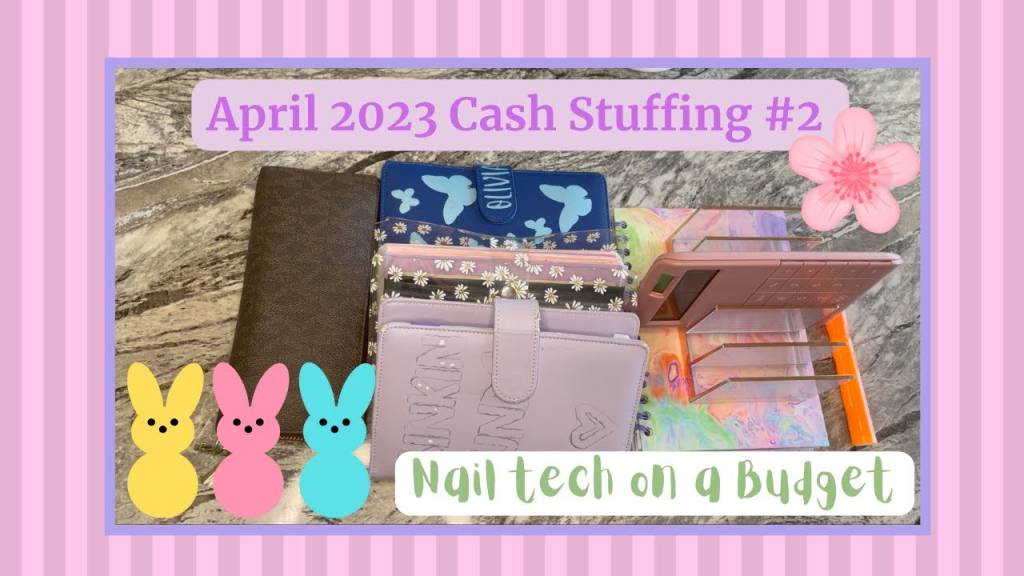 🌸 april 2023 cash stuffing #2 | nail tech income | 21-year old budget 🌸