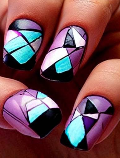 Abstract nail polish designs 2023 image 1 abstract nail art