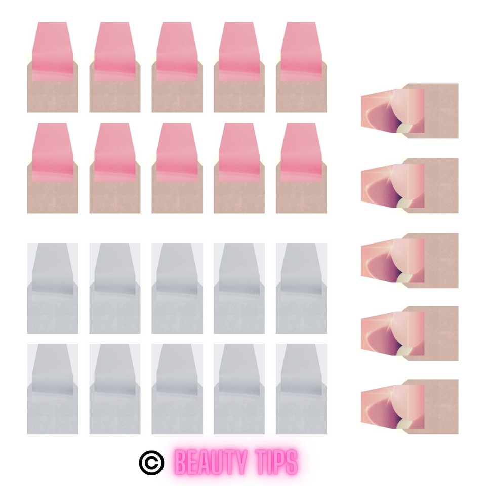 Pink nude acrylic nails coffin nail art practice sheet 1