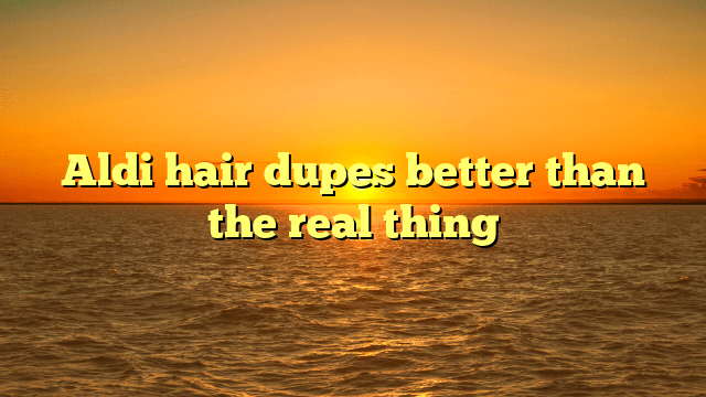Aldi hair dupes better than the real thing