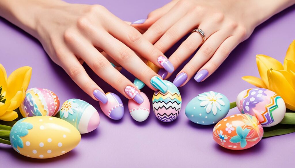 Easter holiday makeup and nails