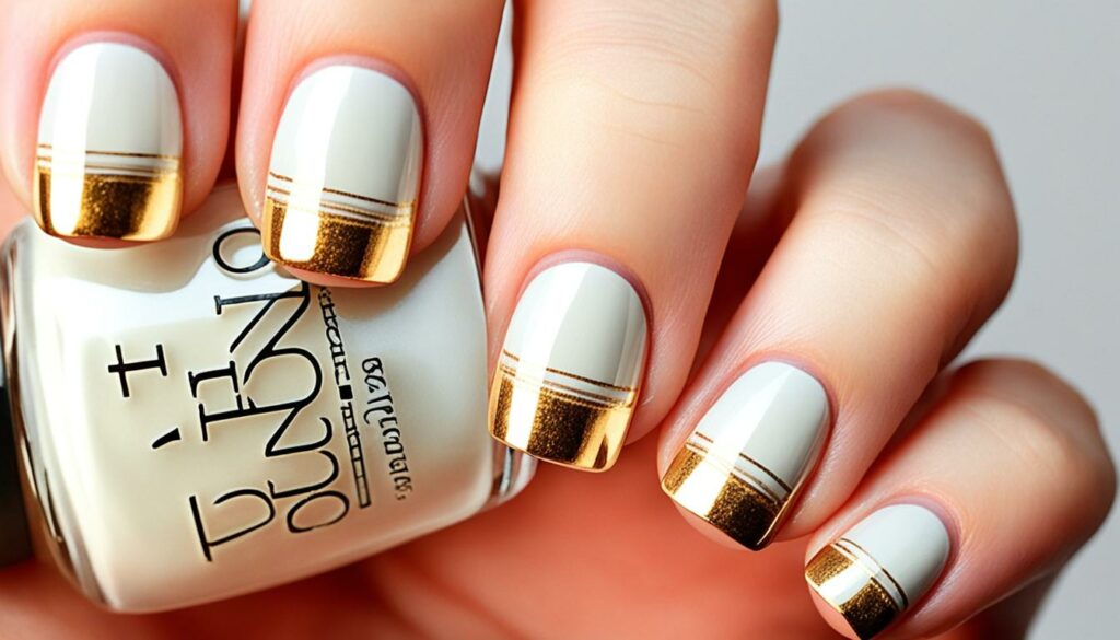 Gilded french manicure